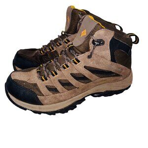Columbia Crestwood Mid Waterproof Hiking Trail Work Boots Cordovan Men 8 Cushion